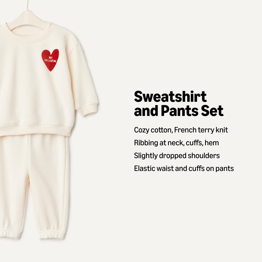 Amazon Essentials x Sofia Grainge Unisex Toddlers and Babies' Sweatshirt & Sweatpant Set