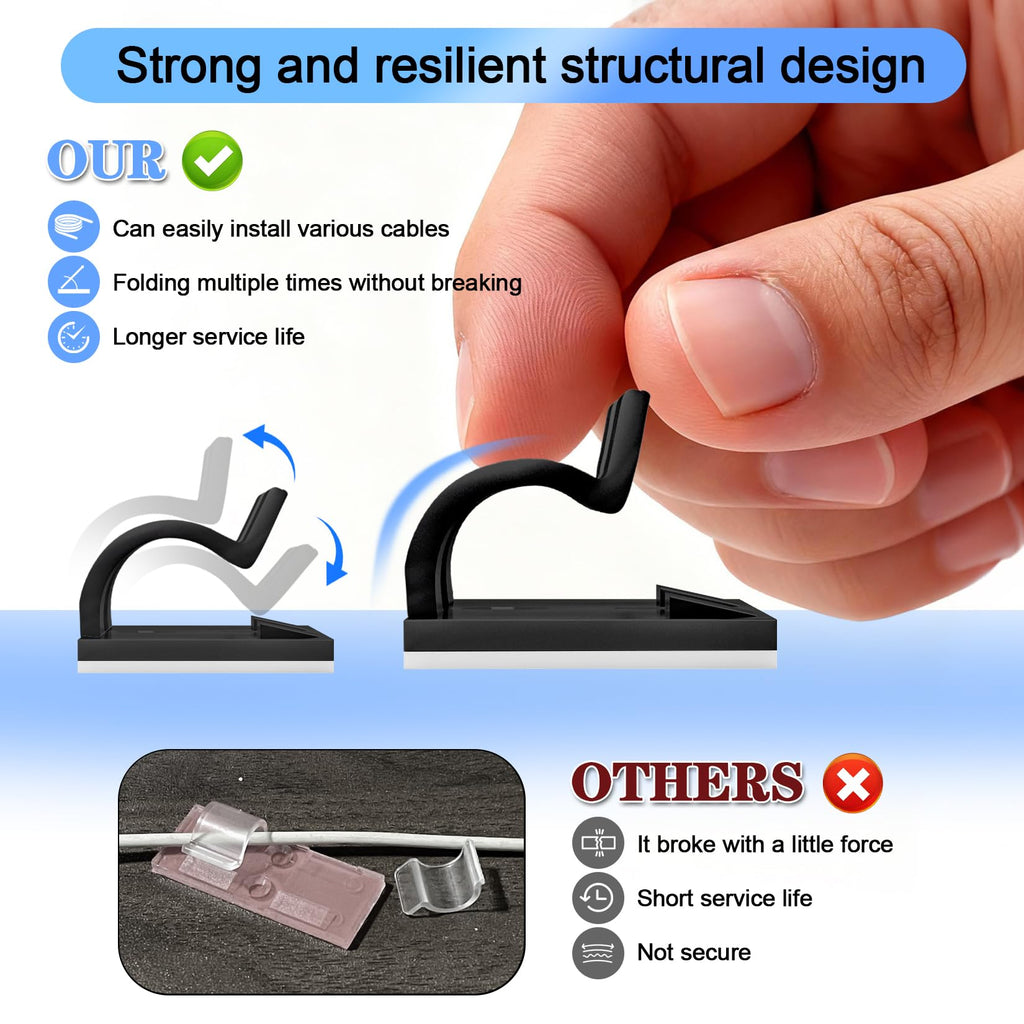 XHF 30PCS White Hooks for Outdoor String Lights Clips, Heavy Duty Adhesive with Holes and Screws, for Hanging Christmas Lighting