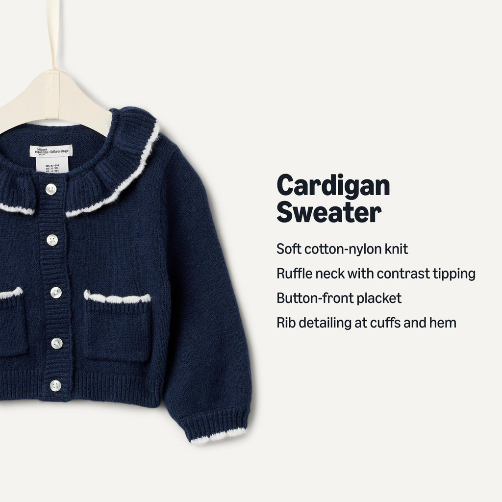 Amazon Essentials x Sofia Grainge Babies, Toddlers and Girls' Cardigan Sweater