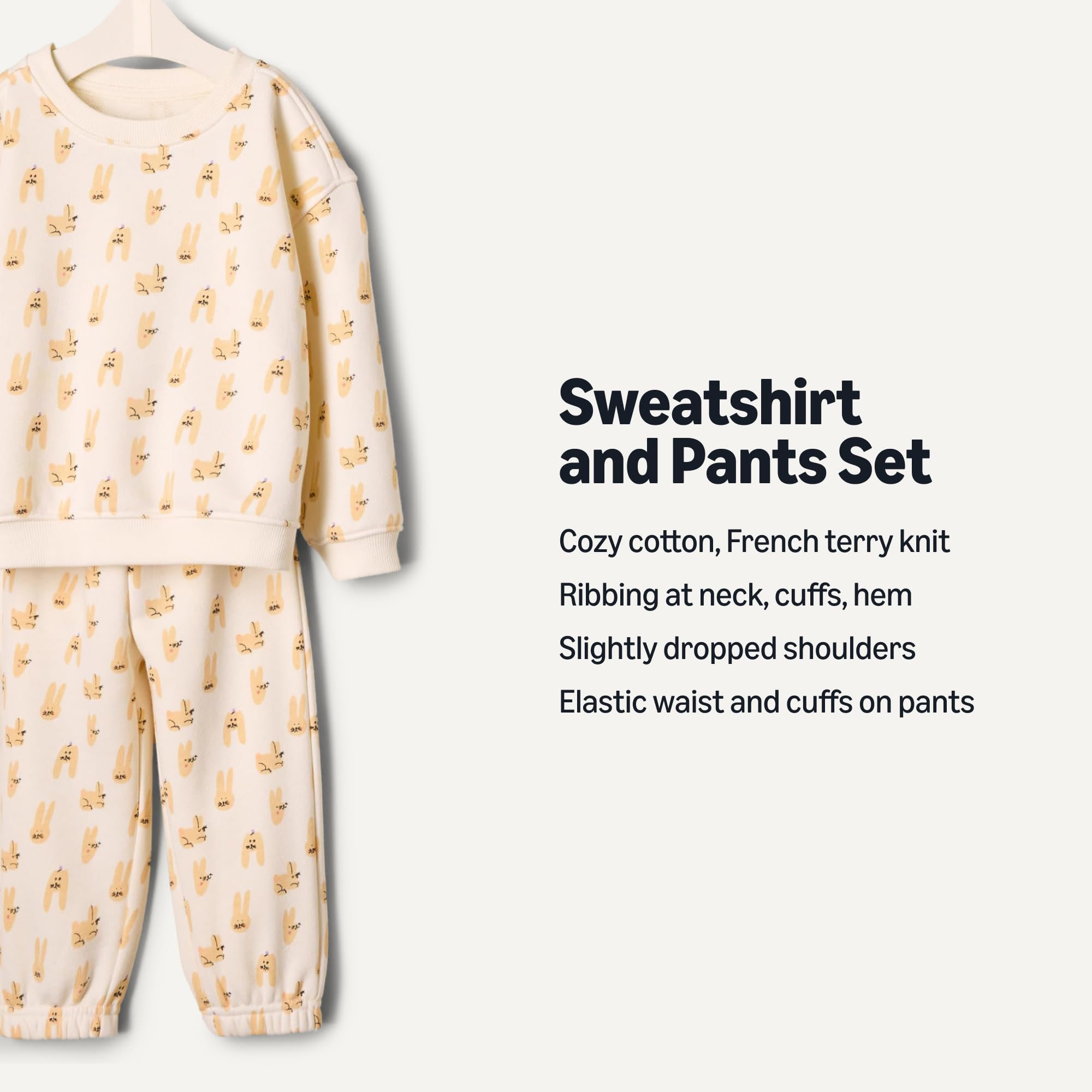 Amazon Essentials x Sofia Grainge Unisex Toddlers and Babies' Sweatshirt & Sweatpant Set
