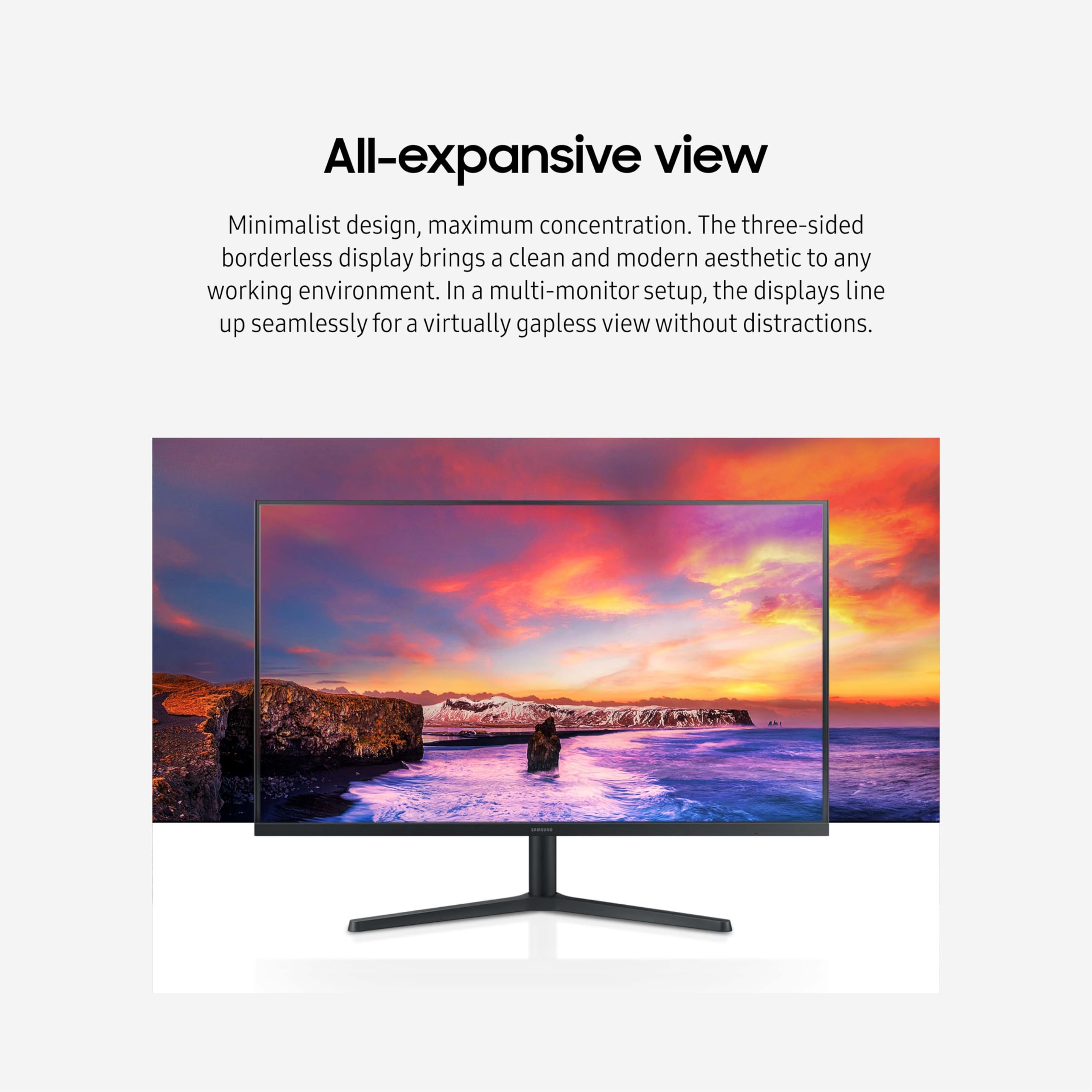 Samsung 27" (S30GD) Essential Monitor with IPS Panel and Tilt Only Stand, 100Hz Refresh Rate, Ergonomic Design, Advanced Eye Care, Game Mode, LS27D304GANXZA