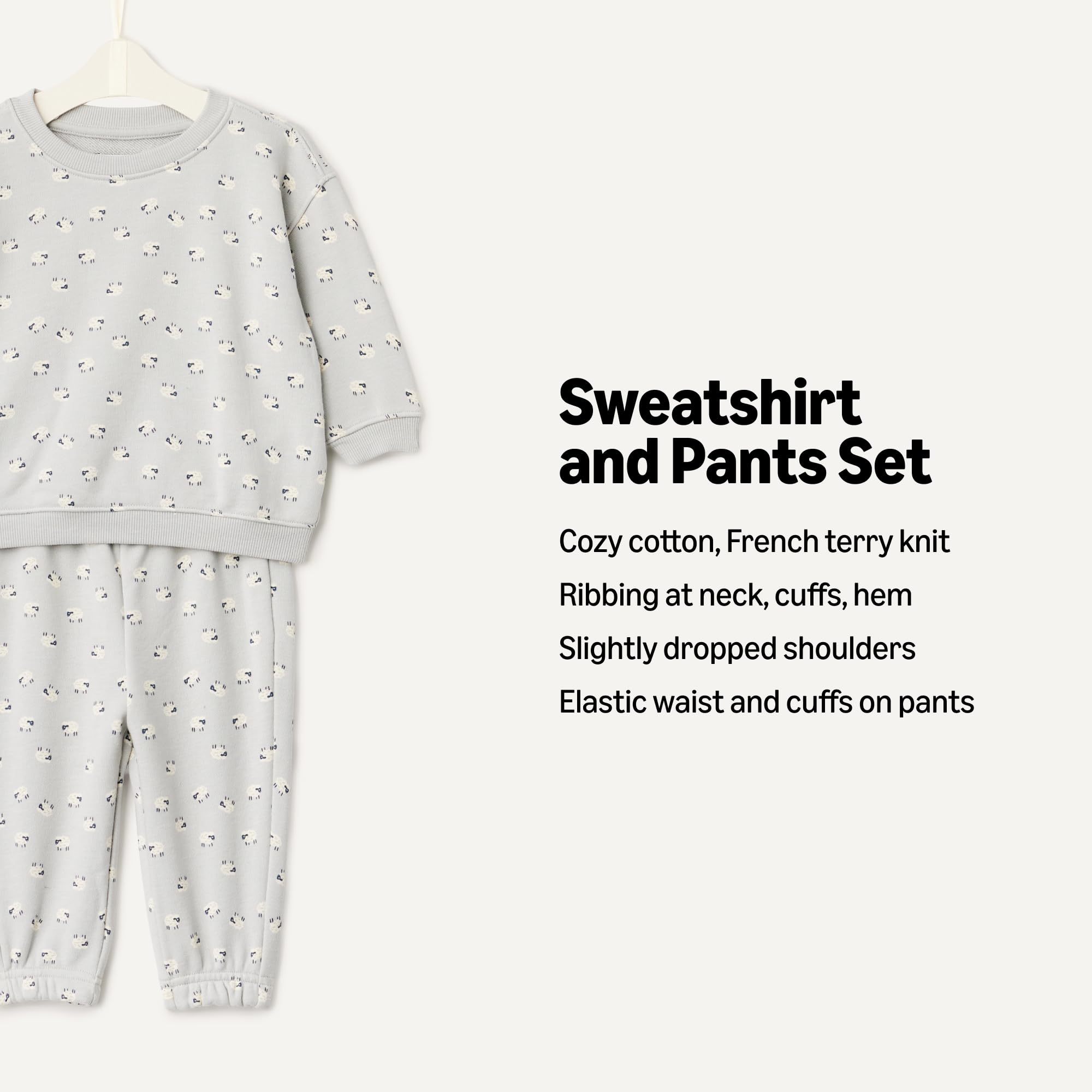 Amazon Essentials x Sofia Grainge Unisex Toddlers and Babies' Sweatshirt & Sweatpant Set