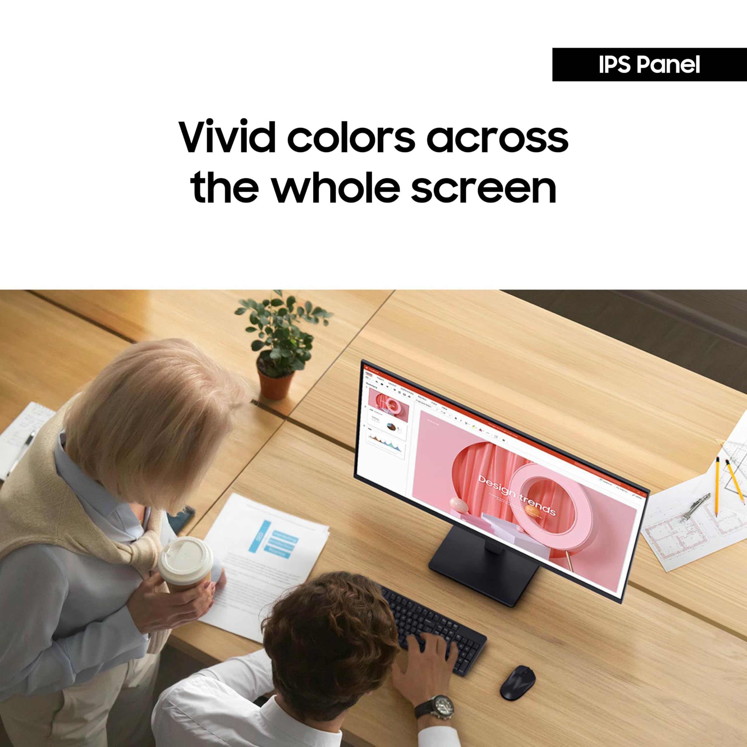 Samsung 27" (S30GD) Essential Monitor with IPS Panel and Tilt Only Stand, 100Hz Refresh Rate, Ergonomic Design, Advanced Eye Care, Game Mode, LS27D304GANXZA