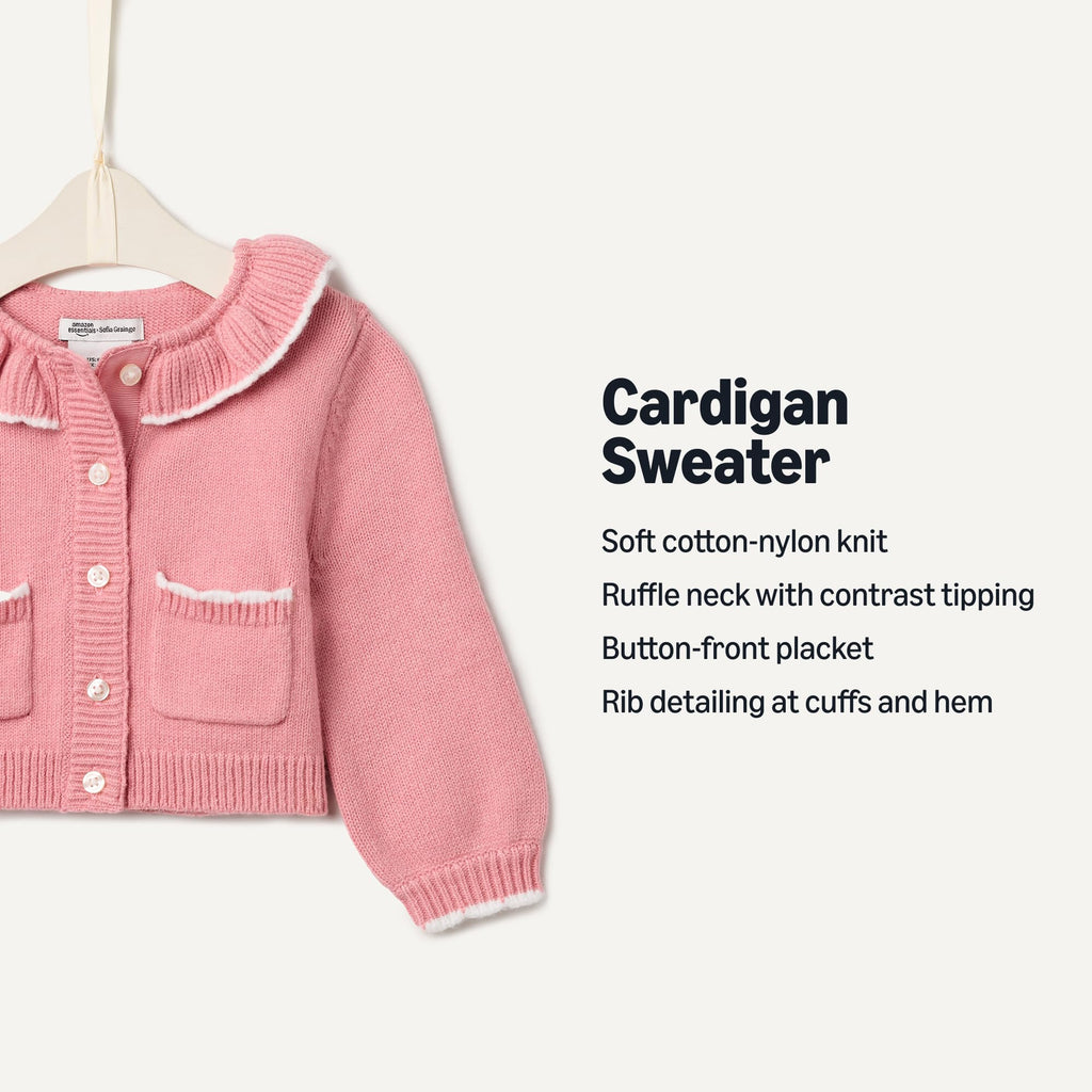 Amazon Essentials x Sofia Grainge Babies, Toddlers and Girls' Cardigan Sweater